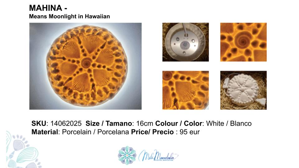 Luz ambiental hecha a mano con conchas marinas - Mahina